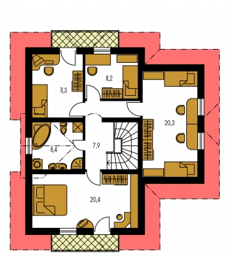 Mirror image | Floor plan of second floor - PREMIER 151